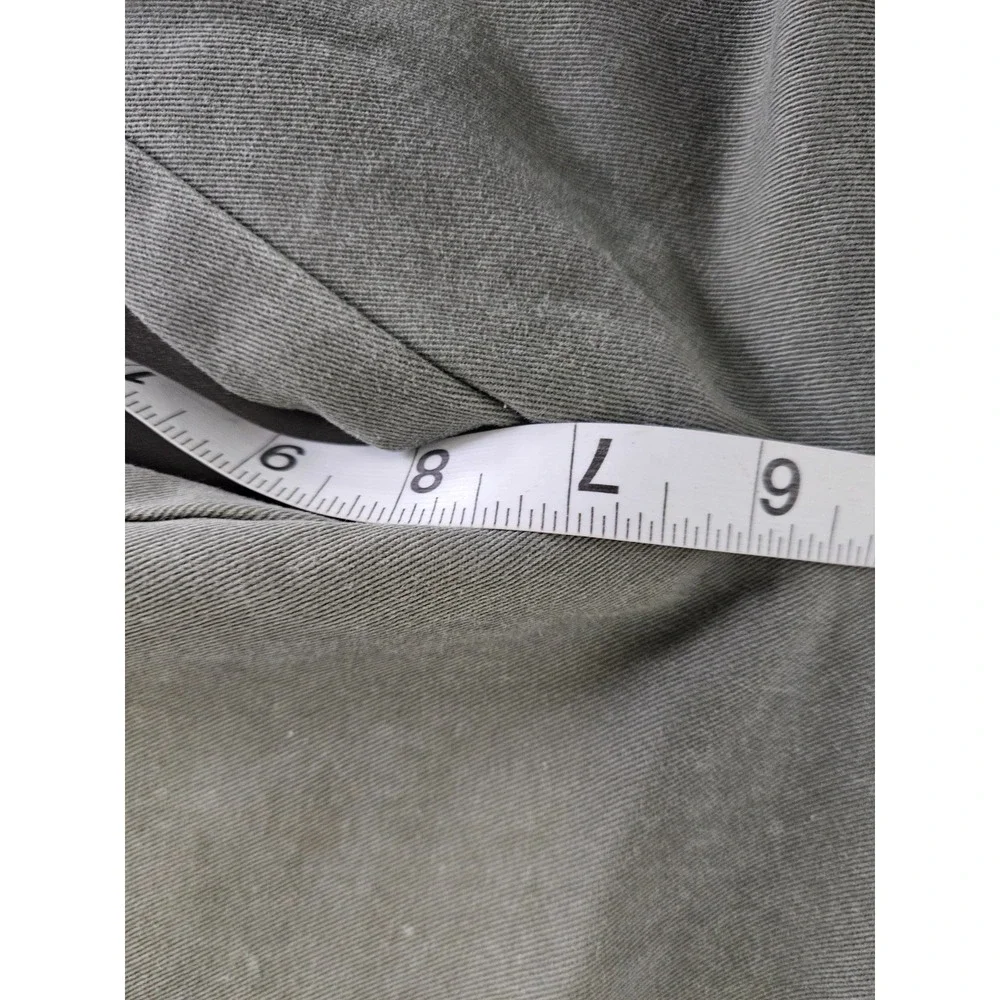 Cherokee Baby Girl Pants 6M Olive‎ Green Cotton Pink Stitch Bow Pocket Cute